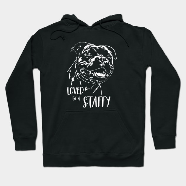 Staffordshire Bull Terrier loved by a staffy saying Hoodie by wilsigns